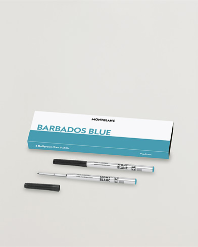  2 Ballpoint Pen Refills Barbados Blue