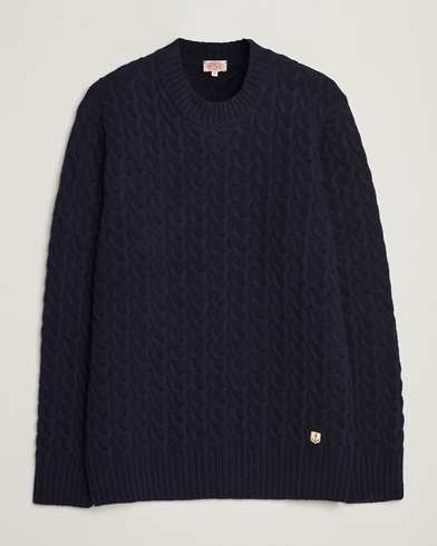  Pull RDC Wool Structured Knitted Sweater Navy