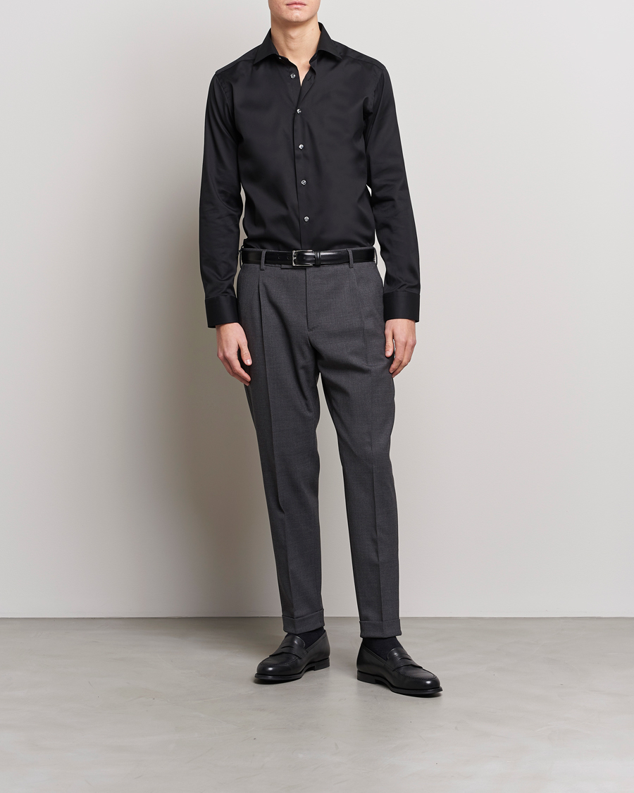 Herre | Businesskjorter | Eton | Slim Fit Shirt Black