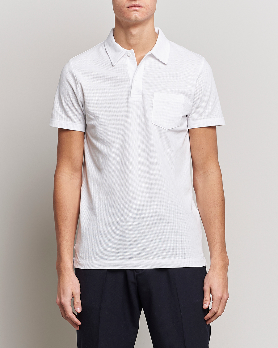 Herre | Tøj | Sunspel | Riviera Polo Shirt White