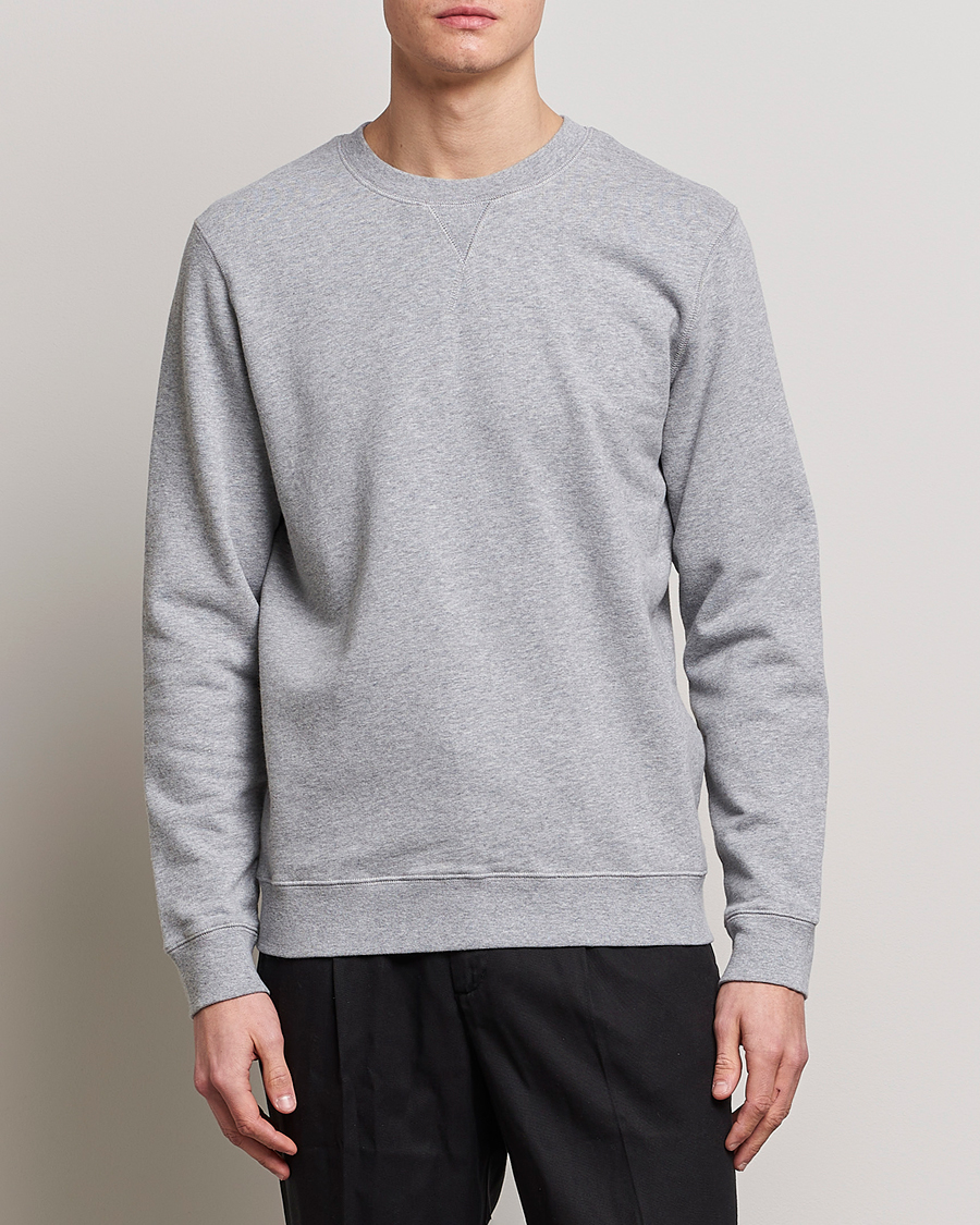 Herre | Tøj | Sunspel | Loopback Sweatshirt Grey Melange