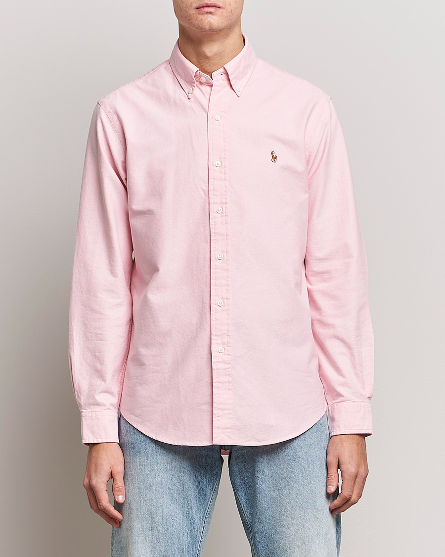 Herre | Tøj | Polo Ralph Lauren | Custom Fit Oxford Shirt Pink