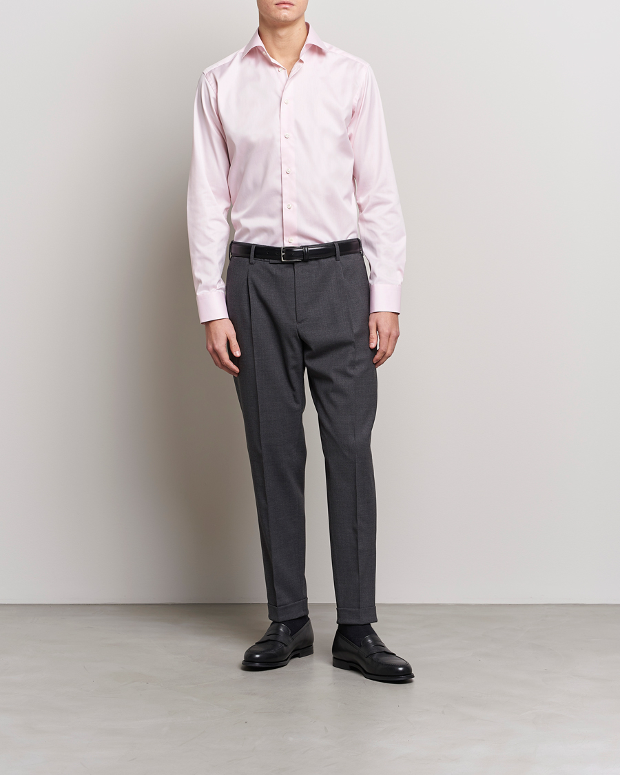 Herre | Tøj | Eton | Slim Fit Signature Twill Shirt Pink