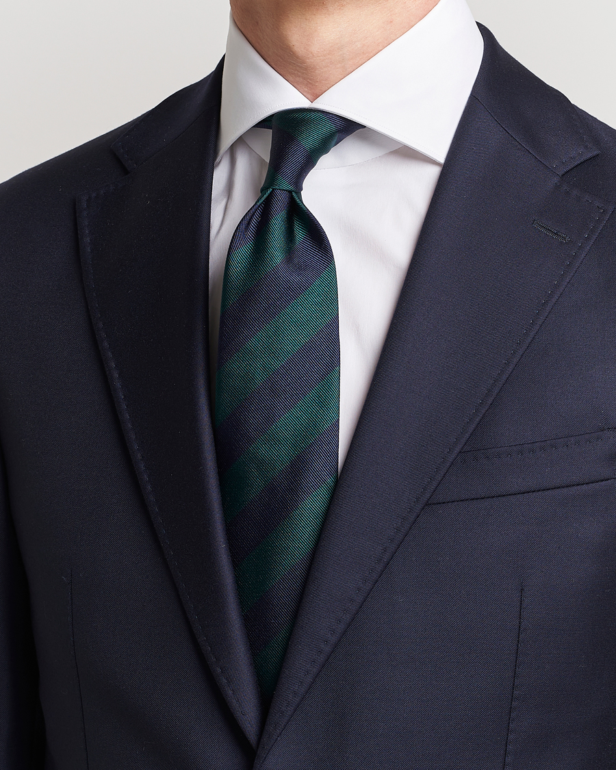 Herre |  |  | Amanda Christensen Regemental Stripe Classic Tie 8 cm Green/Navy