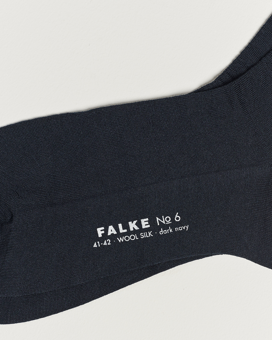 Herre |  |  | Falke No. 6 Finest Merino & Silk Socks Dark Navy