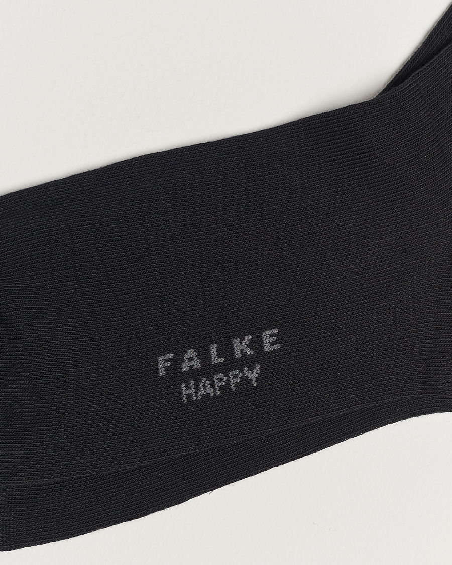 Herre | Strømper | Falke | Happy 2-Pack Cotton Socks Black