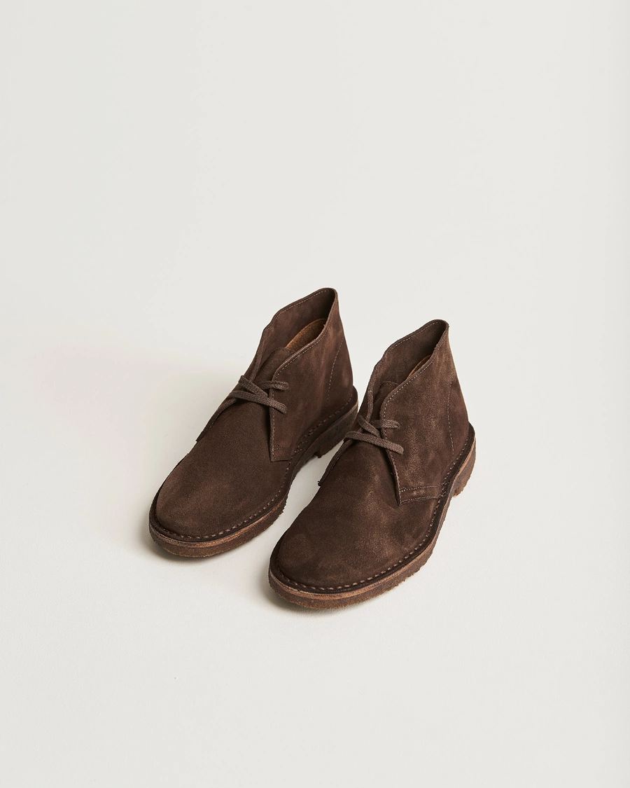 Herre | Sko | Drake's | Clifford Suede Desert Boots Dark Brown