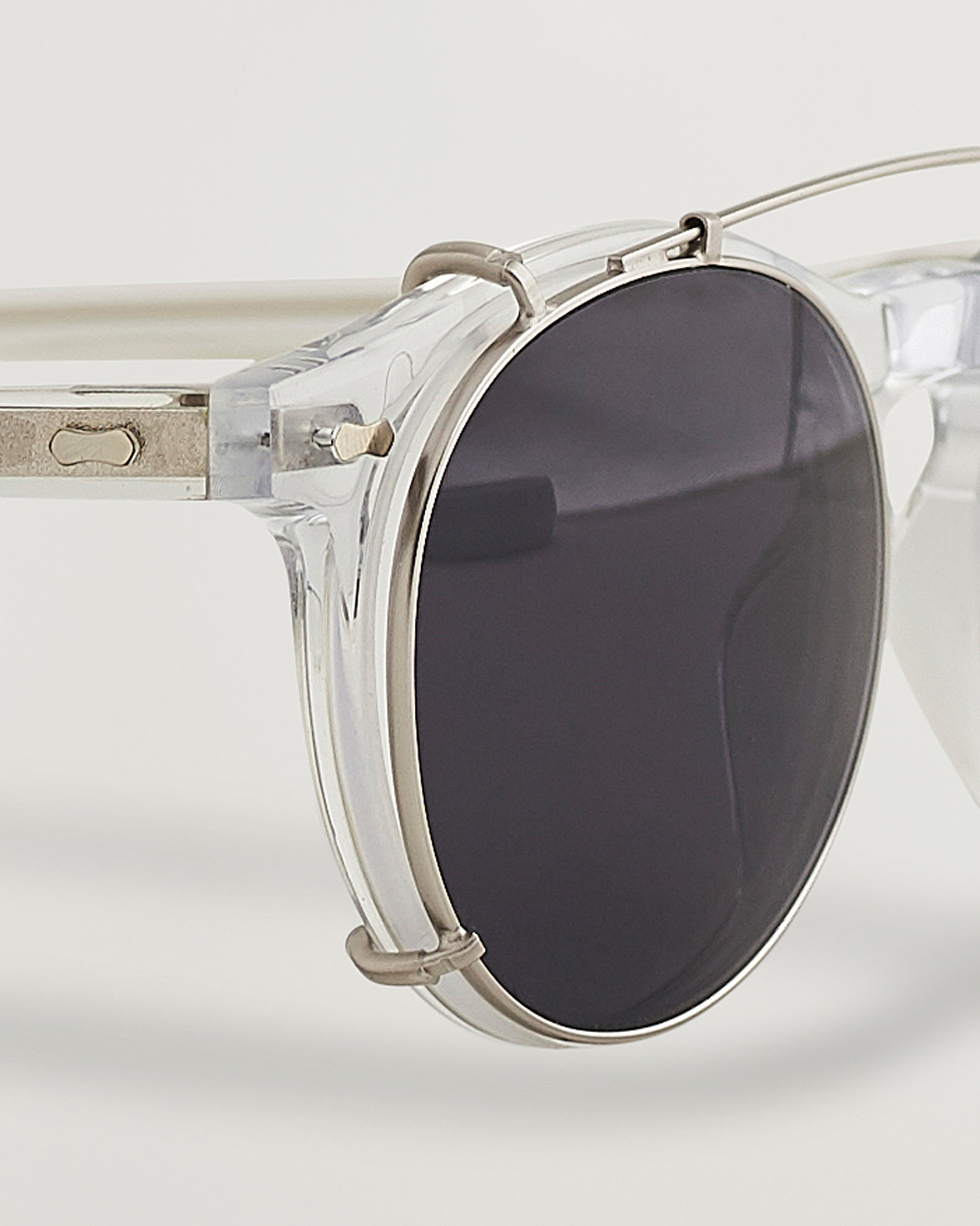 Herre | Runde solbriller | TBD Eyewear | Clip-ons Silver/Gradient Grey