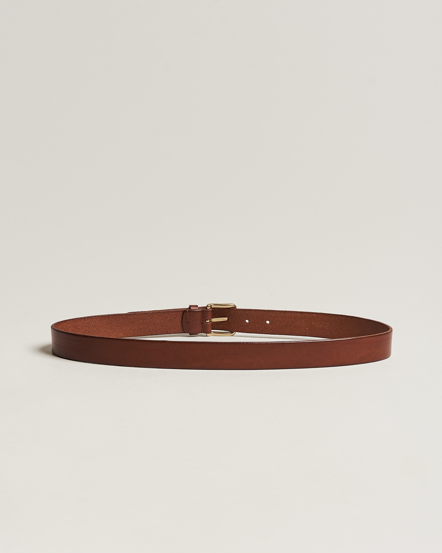 Herre | Business & Beyond | Anderson's | Leather Belt 3 cm Cognac