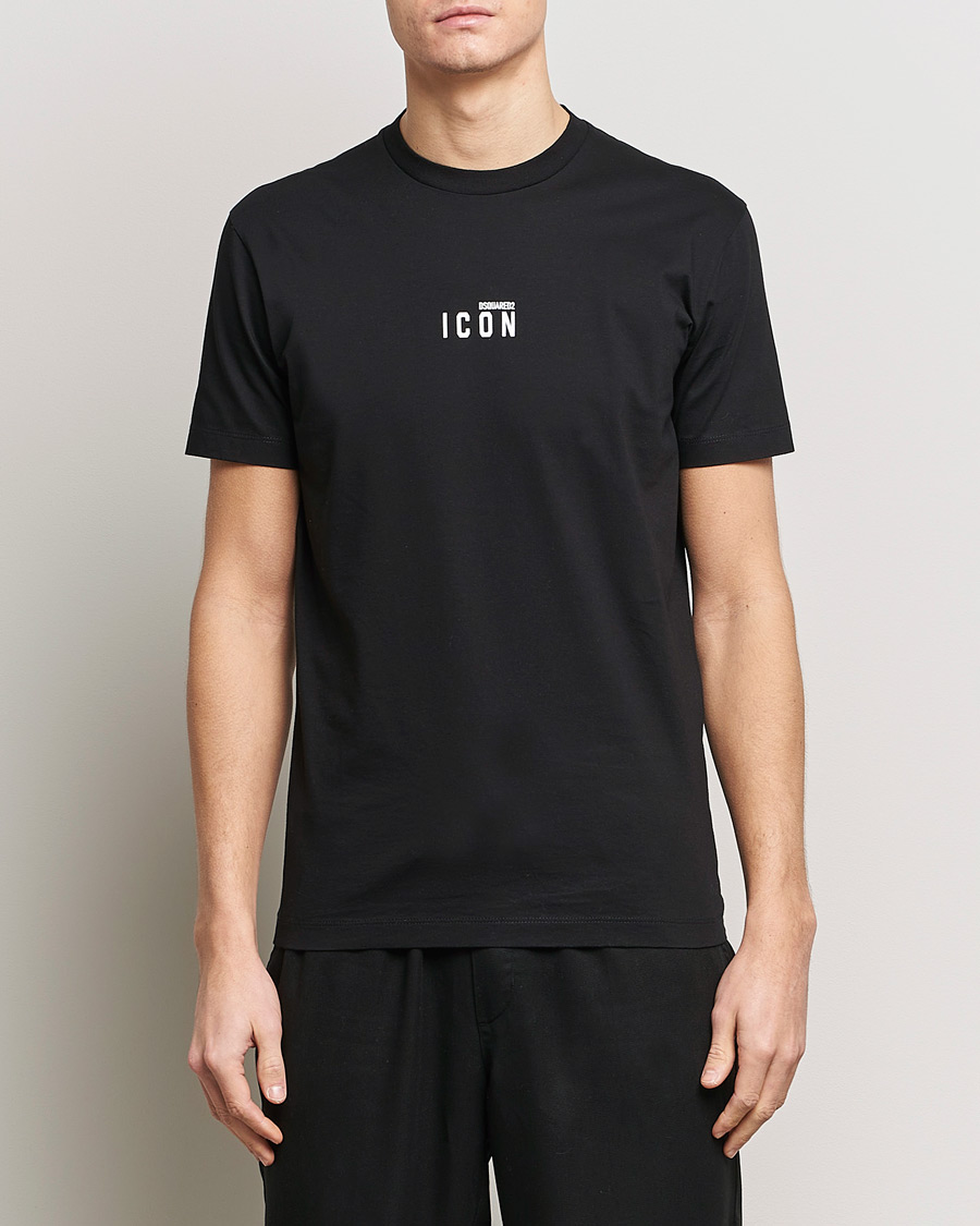 Herre | Tøj | Dsquared2 | Icon Small Logo Crew Neck T-Shirt Black