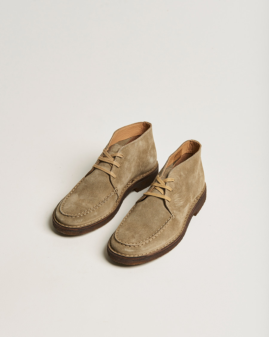 Herre | Preppy Authentic | Drake's | Crosby Moc-Toe Suede Chukka Boots Sand