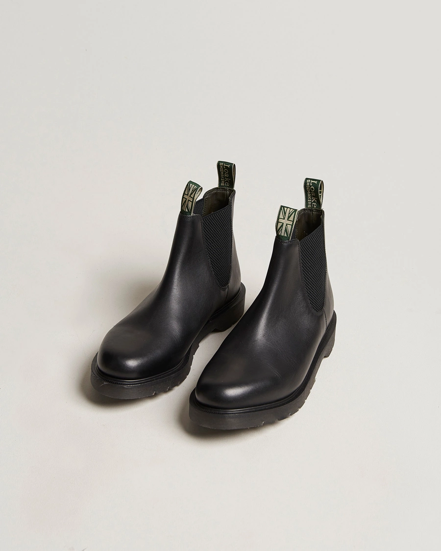 Herre | Loake 1880 | Loake Shoemakers | Loake 1880 Mccauley Heat Sealed Chelsea Black Leather