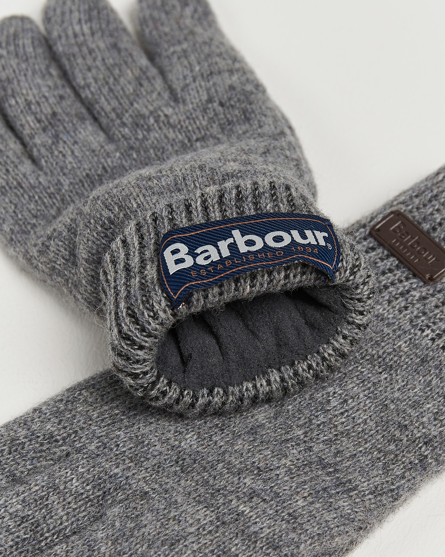 Herre |  | Barbour Lifestyle | Carlton Wool Gloves Grey Marl
