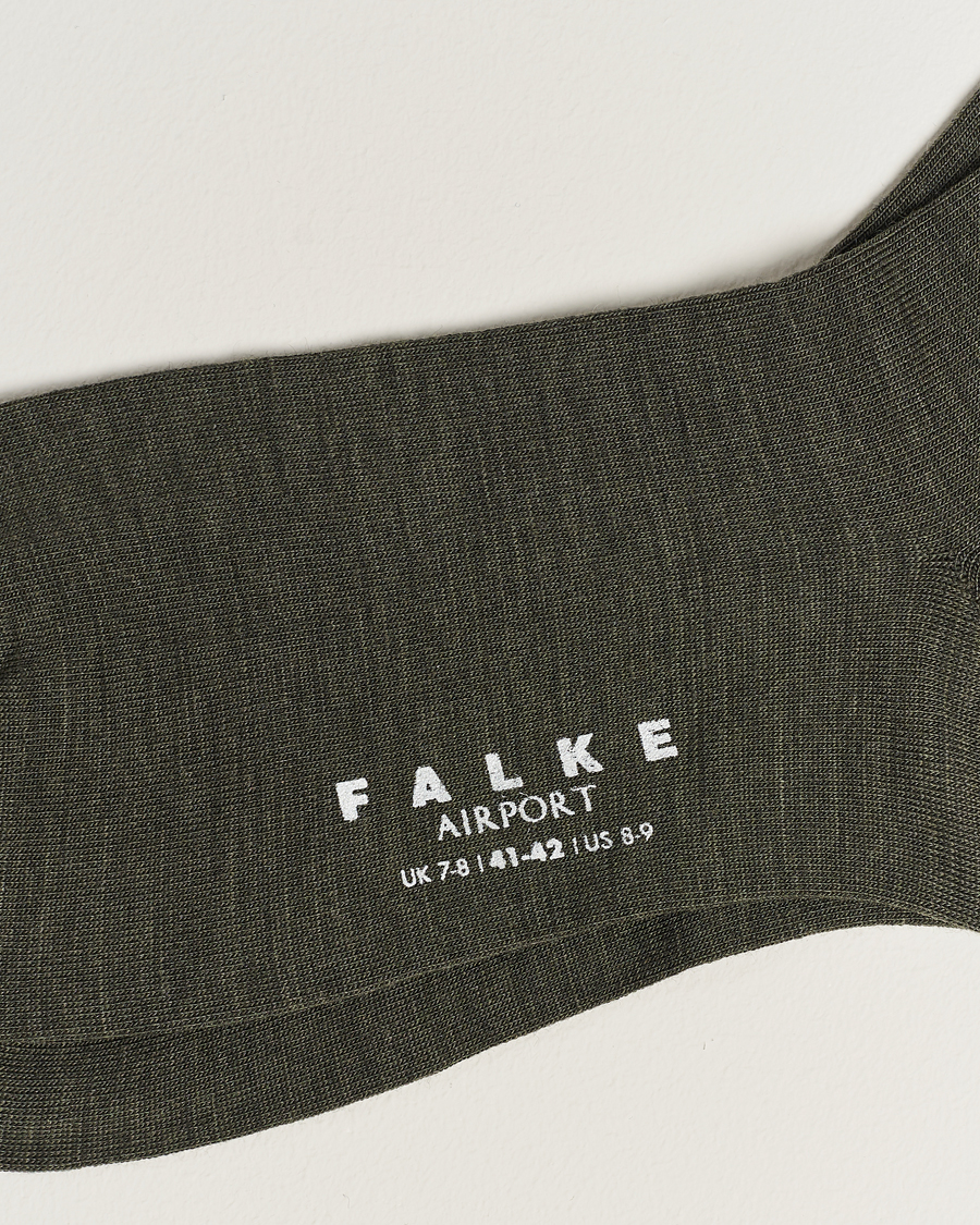 Herre | Undertøj | Falke | Airport Socks Green Melange