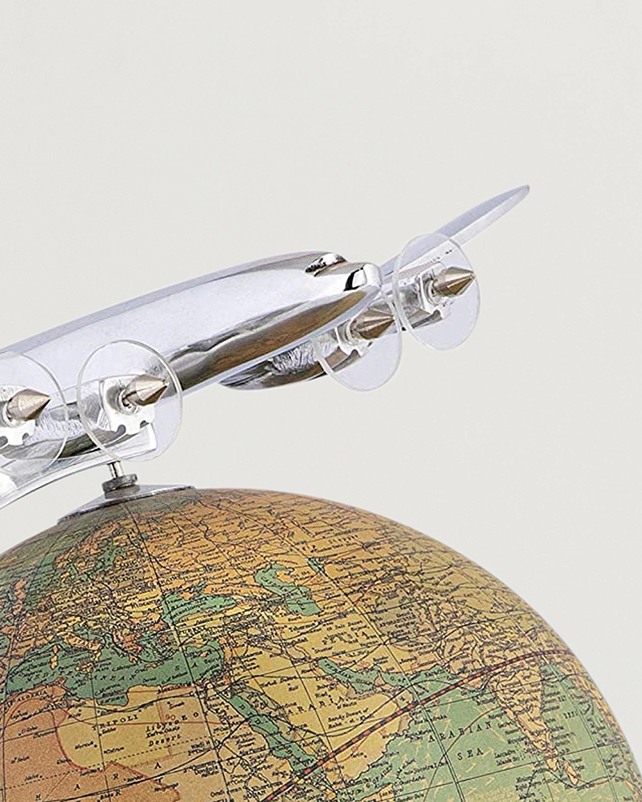 Herre | Authentic Models | Authentic Models | On Top Of The World Globe and Plane Silver
