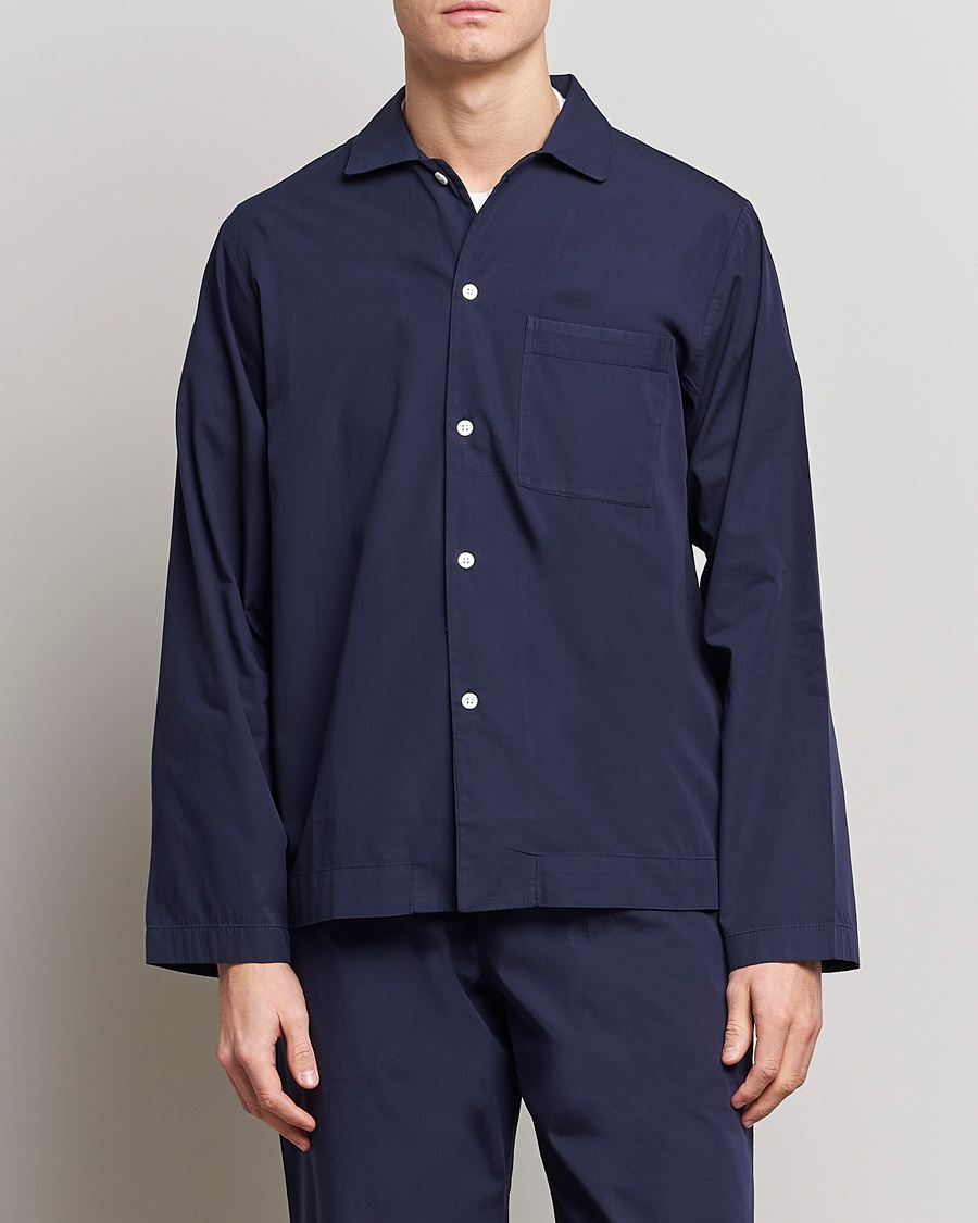 Herre | Pyjamas & Morgenkåber | Tekla | Poplin Pyjama Shirt True Navy