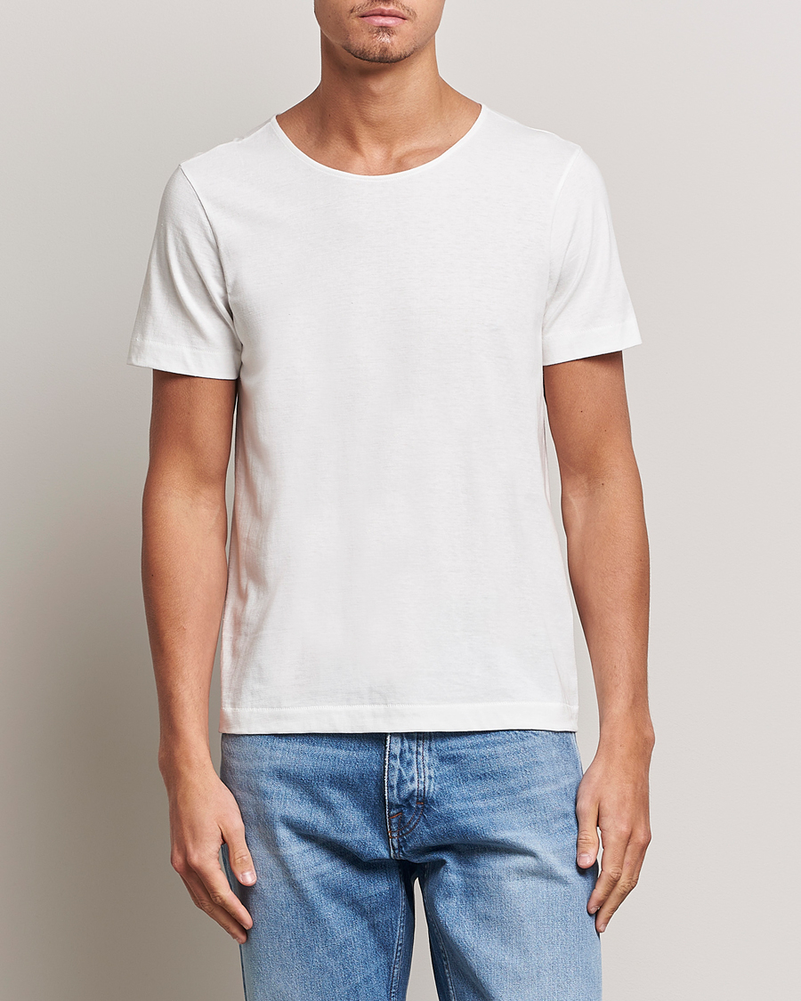 Herre | Hvide t-shirts | Merz b. Schwanen | 1920s Loopwheeled T-Shirt White