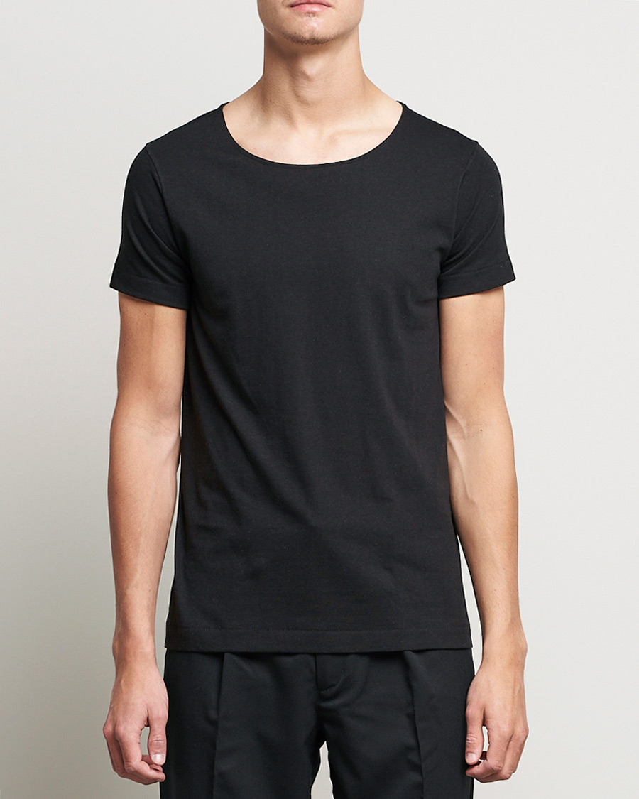 Herre | Sorte t-shirts | Merz b. Schwanen | 1920s Loopwheeled T-Shirt Black