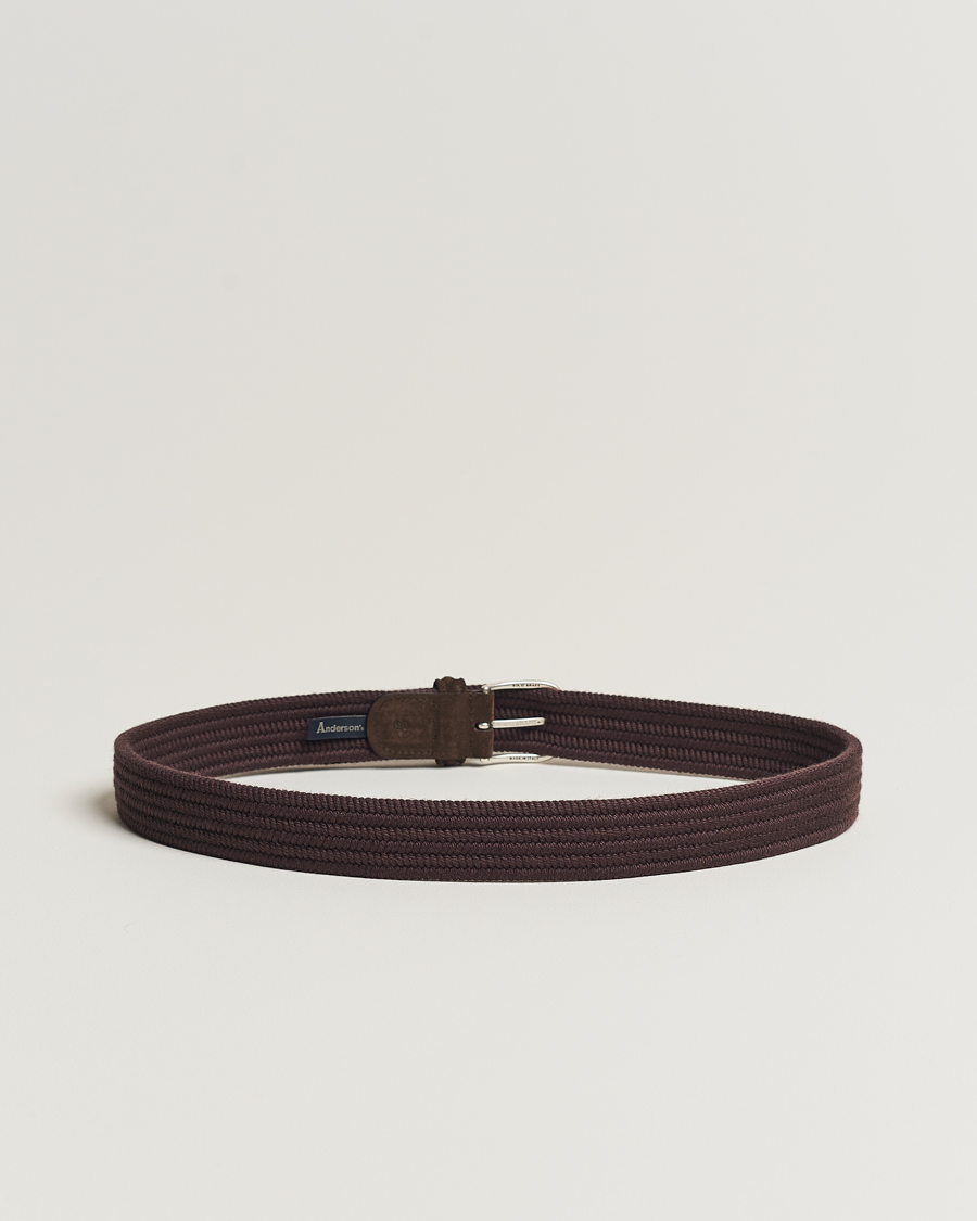Herre |  | Anderson\'s | Braided Wool Belt Brown