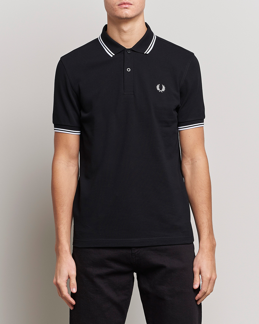 Herre | Kortærmede polotrøjer | Fred Perry | Twin Tipped Polo Shirt Black