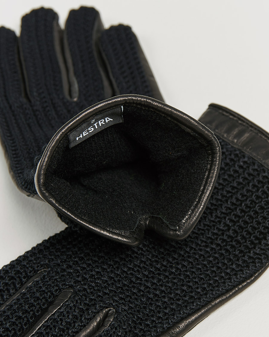 Herre | Handsker | Hestra | Adam Crochet Wool Lined Glove Black/Black