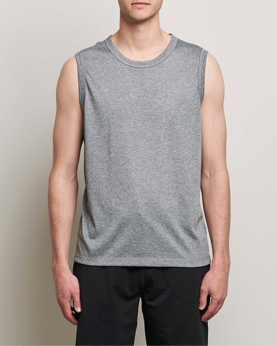 Herre | Tøj | Sunspel | Active Vest Grey Melange