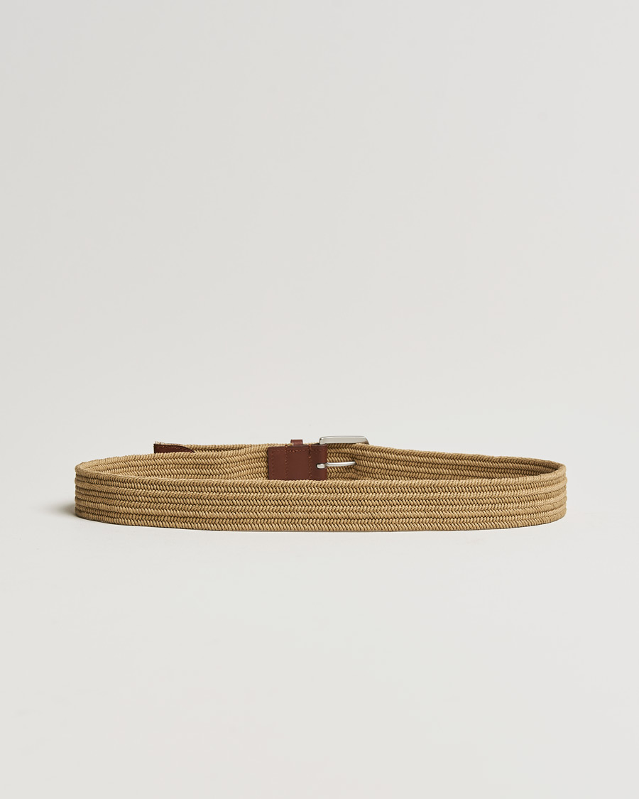 Herre | Bælter | Polo Ralph Lauren | Braided Cotton Elastic Belt Timber Brown