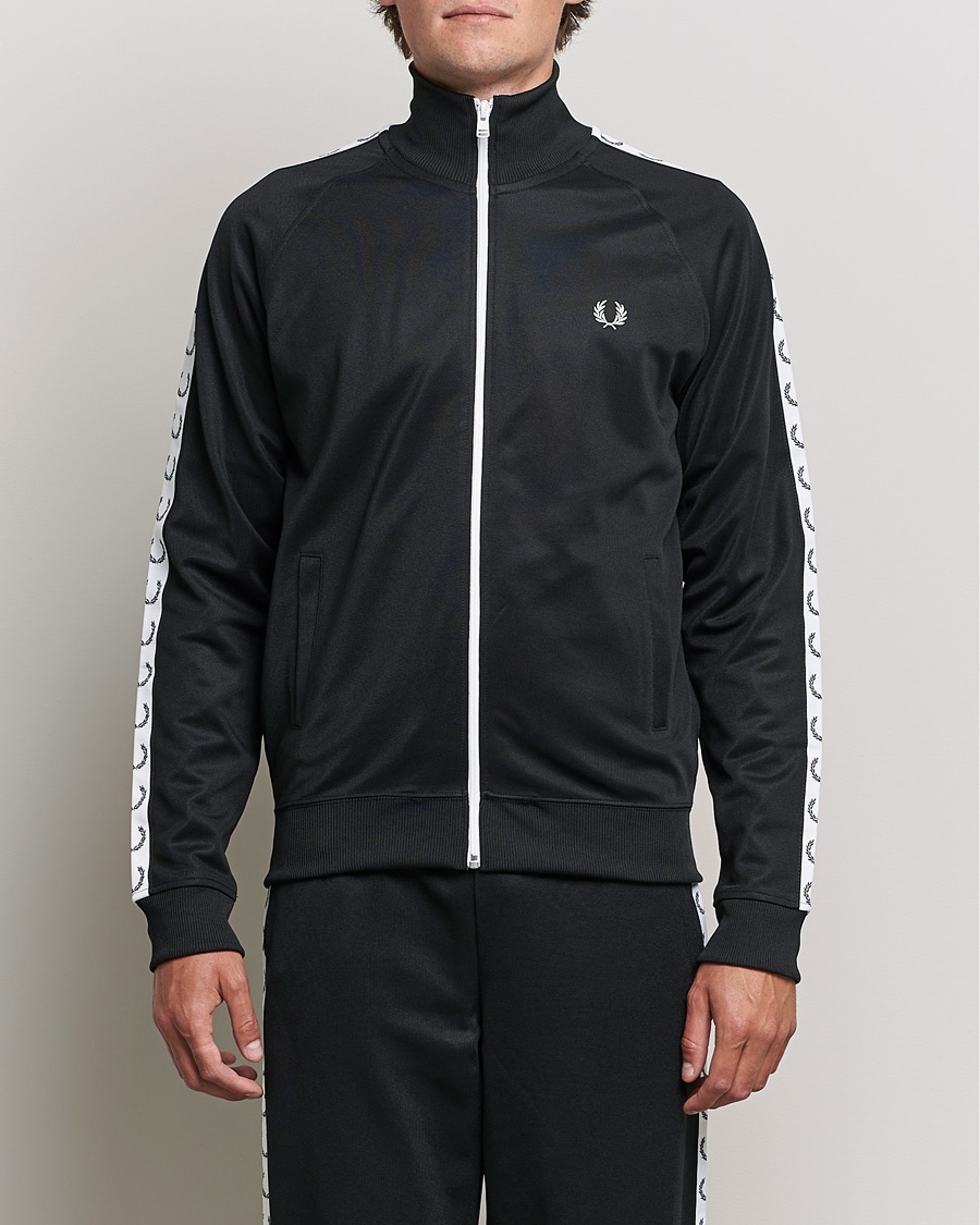 Herre | Tøj | Fred Perry | Taped Track Jacket Black