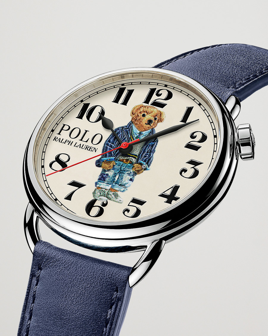 Herre | Ure | Polo Ralph Lauren | 42mm Automatic Cricket Bear White Dial 