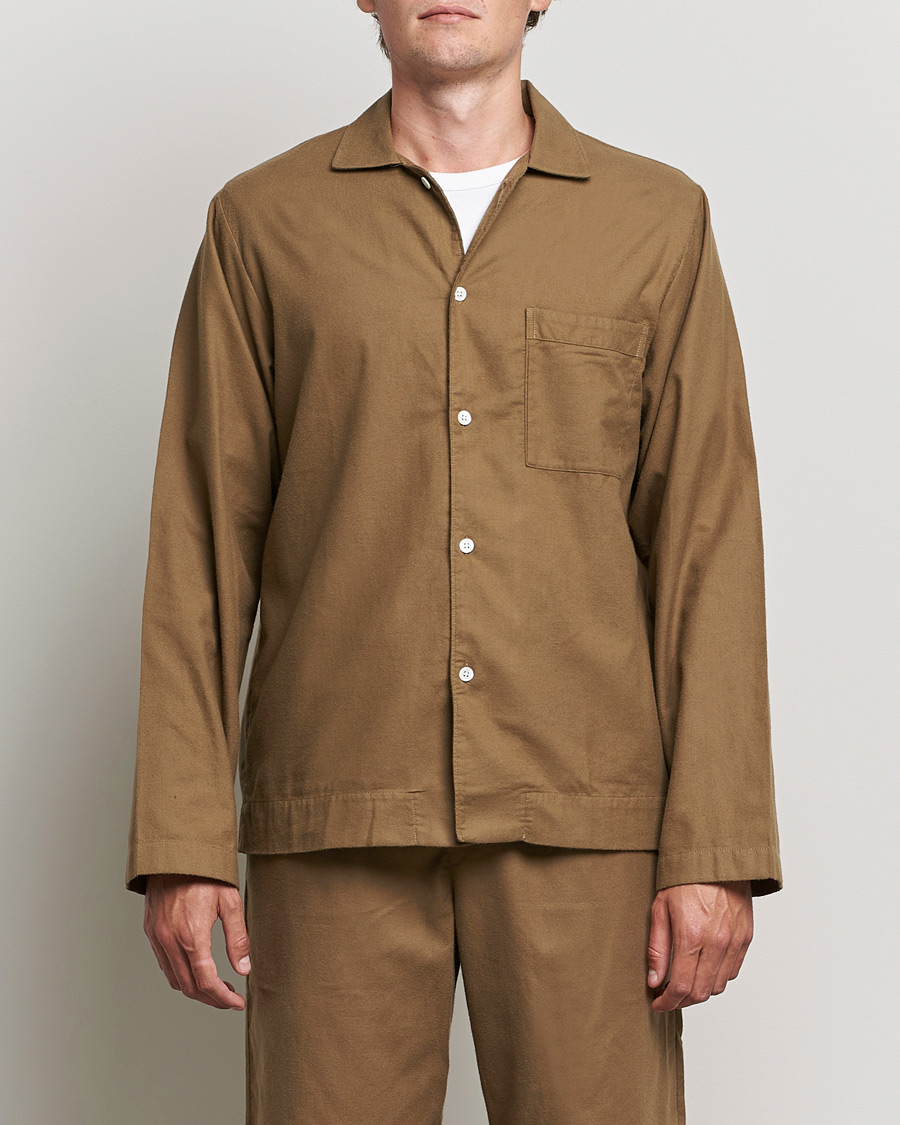 Herre | Nattøj | Tekla | Flannel Pyjama Shirt Moss