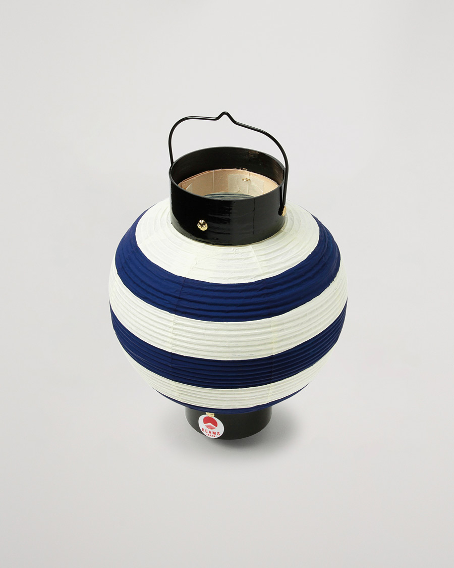 Herre | Dekoration | Beams Japan | Striped Paper Lantern Indigo