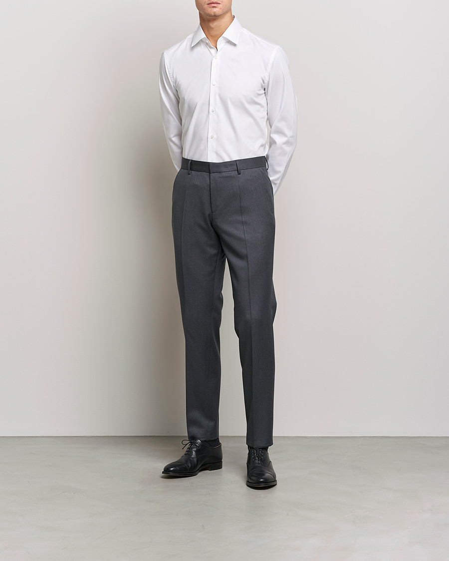 Herre | Businesskjorter | BOSS BLACK | Hank Slim Fit Shirt White