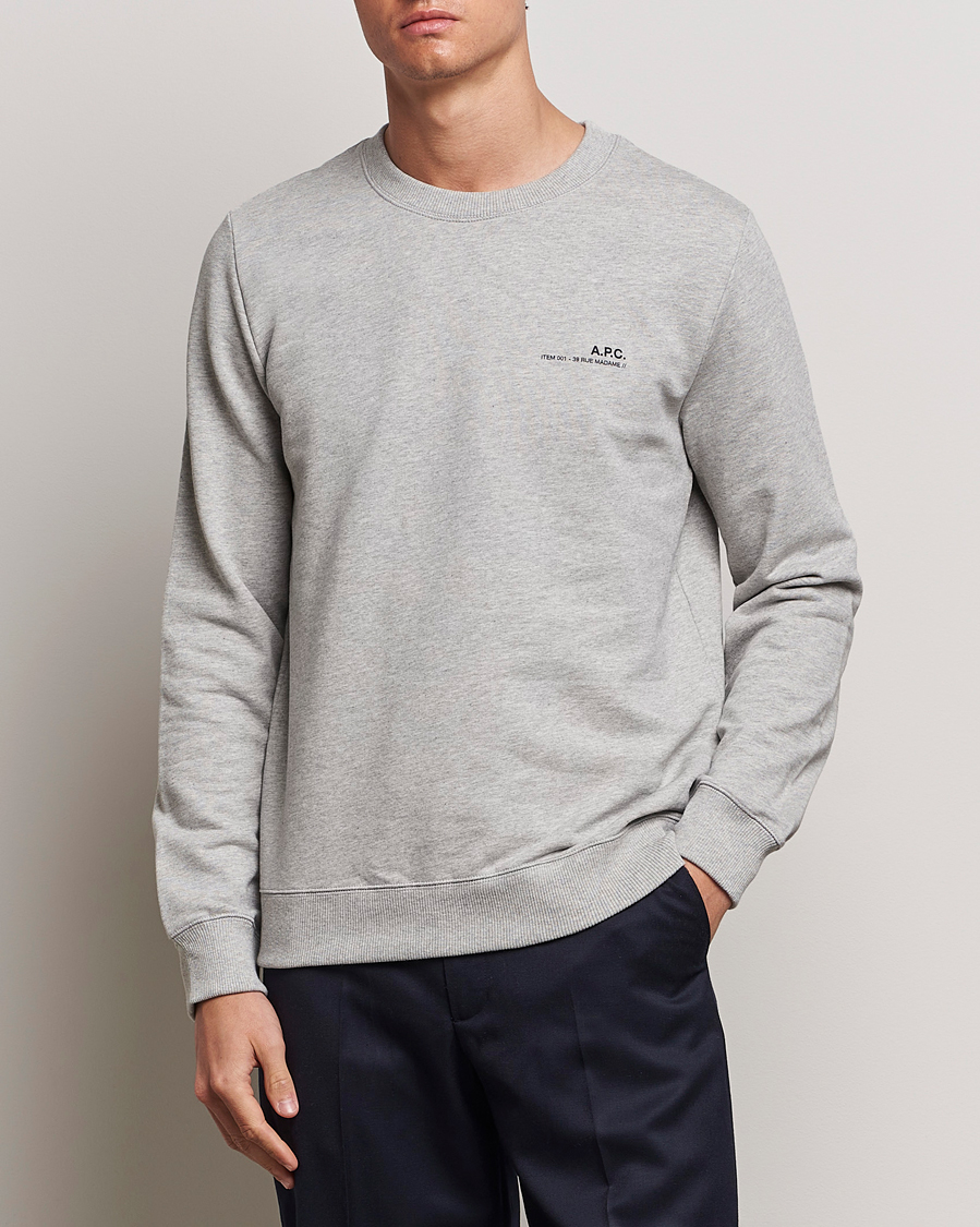 Herre | Sweatshirts | A.P.C. | Item Sweatshirt Heather Grey