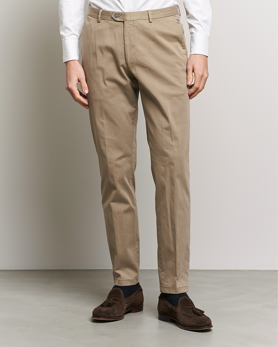 Herre | Tøj | Oscar Jacobson | Denz Casual Cotton Trousers Beige