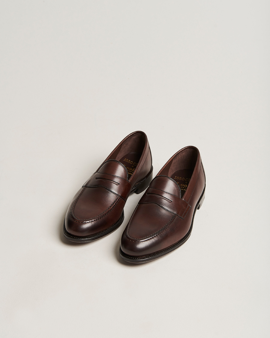 Herre | Håndlavede sko | Loake 1880 | Hornbeam Eco Penny Loafer Walnut