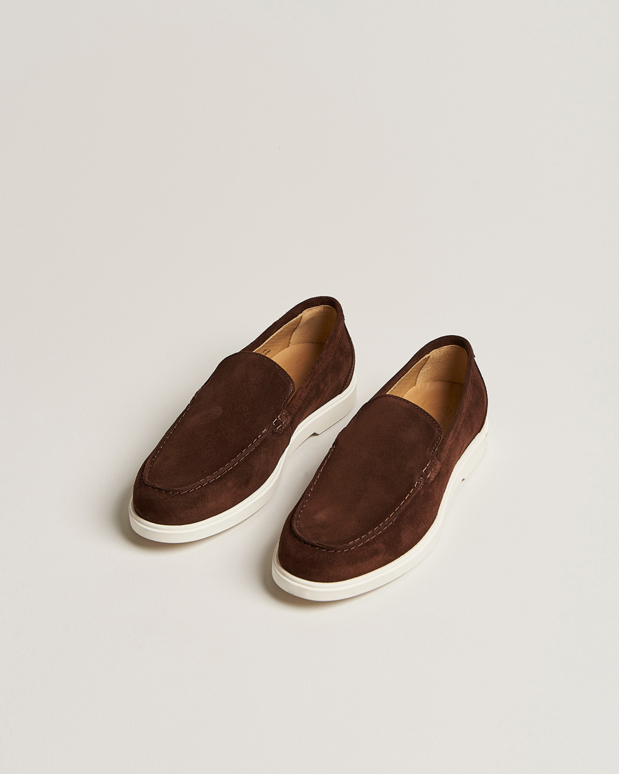 Herre | Håndlavede sko | Loake 1880 | Tuscany Suede Loafer Chocolate