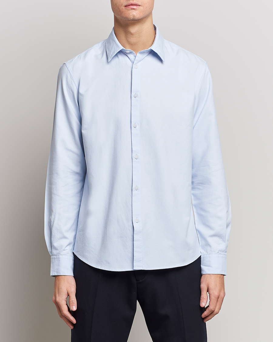 Herre | Tøj | Sunspel | Casual Oxford Shirt Light Blue