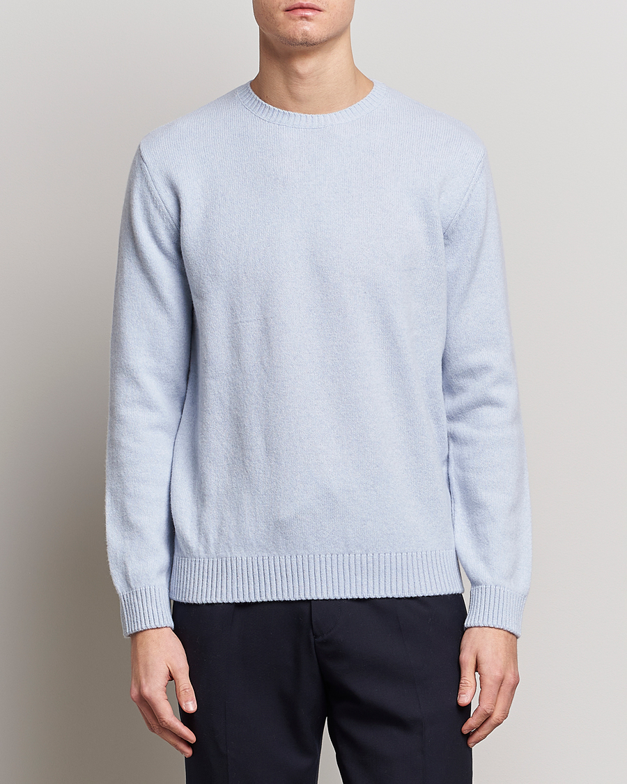 Herre | Strikkede trøjer | Colorful Standard | Classic Merino Wool Crew Neck Polar Blue