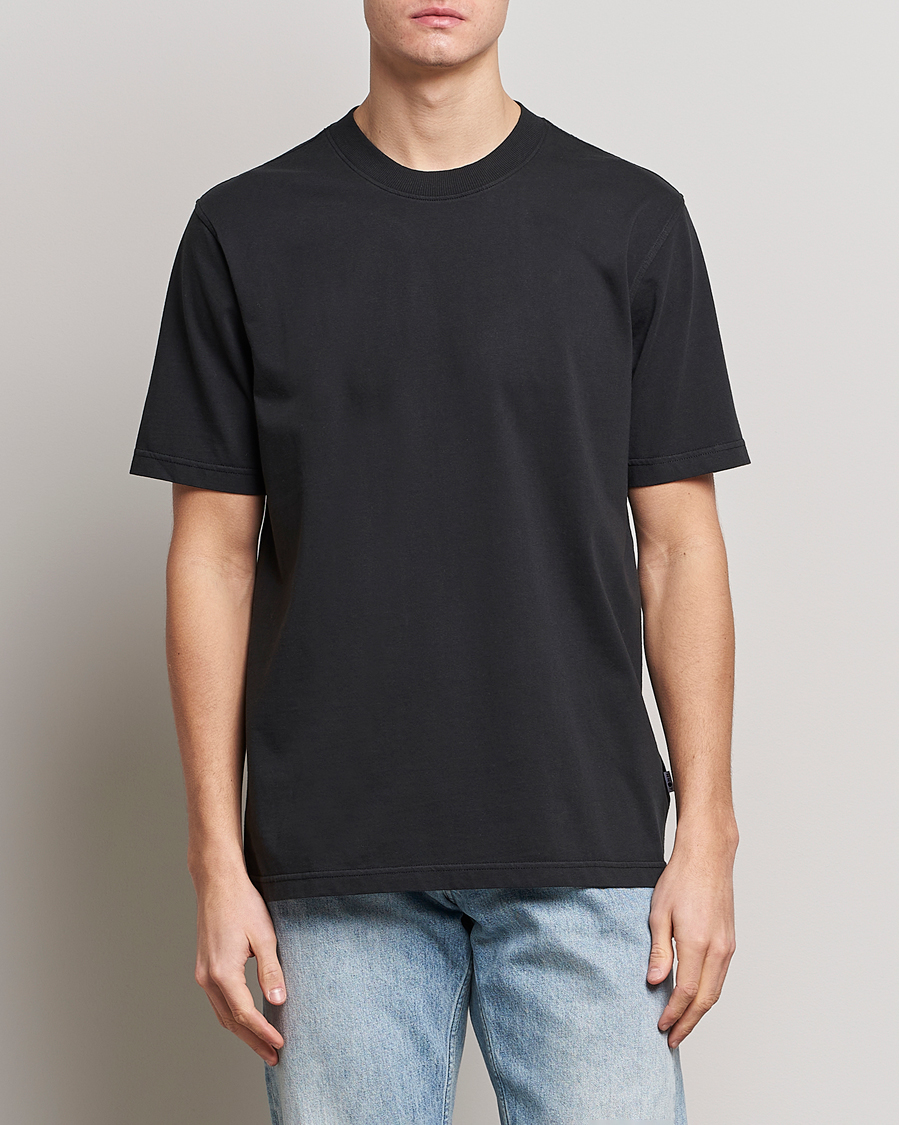 Herre | Sorte t-shirts | NN07 | Adam Pima Crew Neck T-Shirt Black