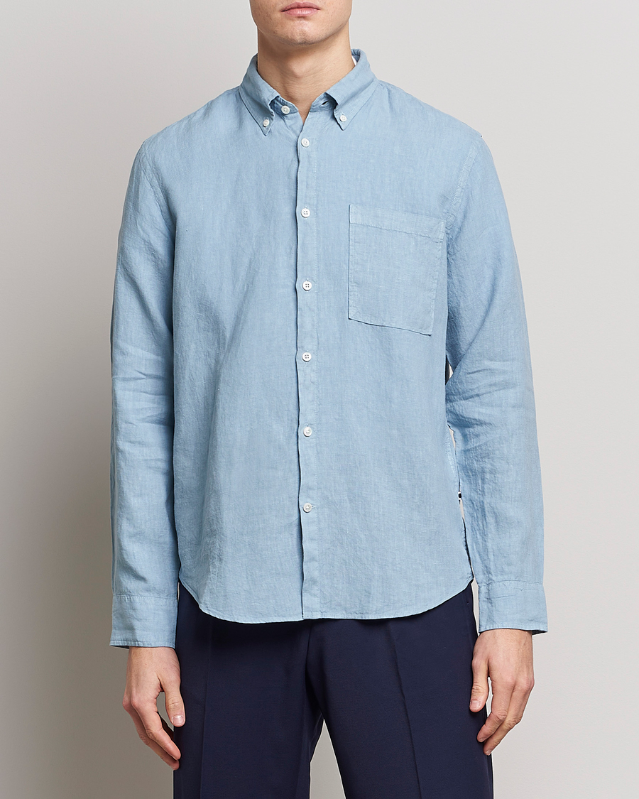 Herre | Hørskjorter | NN07 | Arne Linen Shirt Ashley Blue