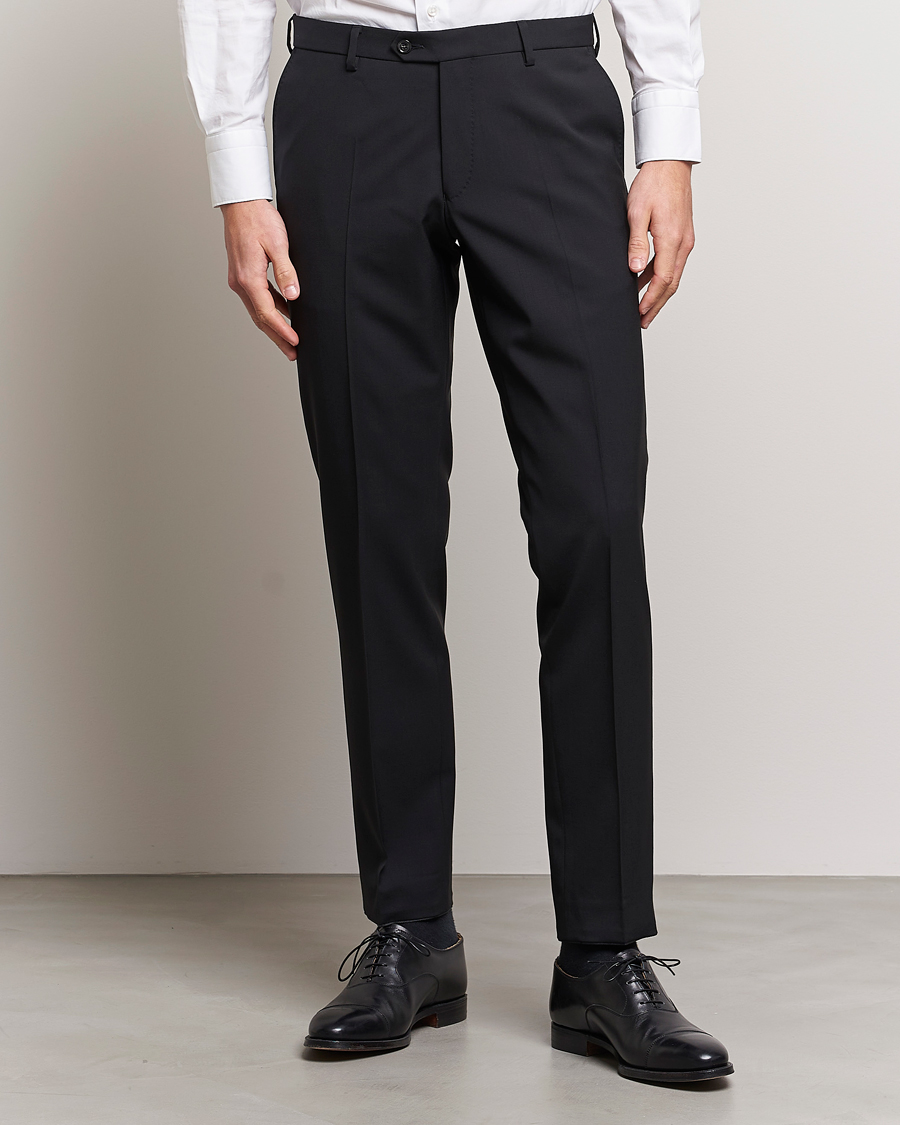 Herre | Tøj | Oscar Jacobson | Diego Wool Trousers Black