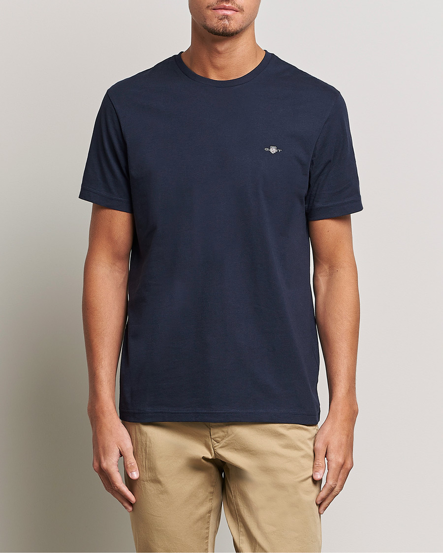 Herre | Kortærmede t-shirts | GANT | The Original Solid T-Shirt Evening Blue