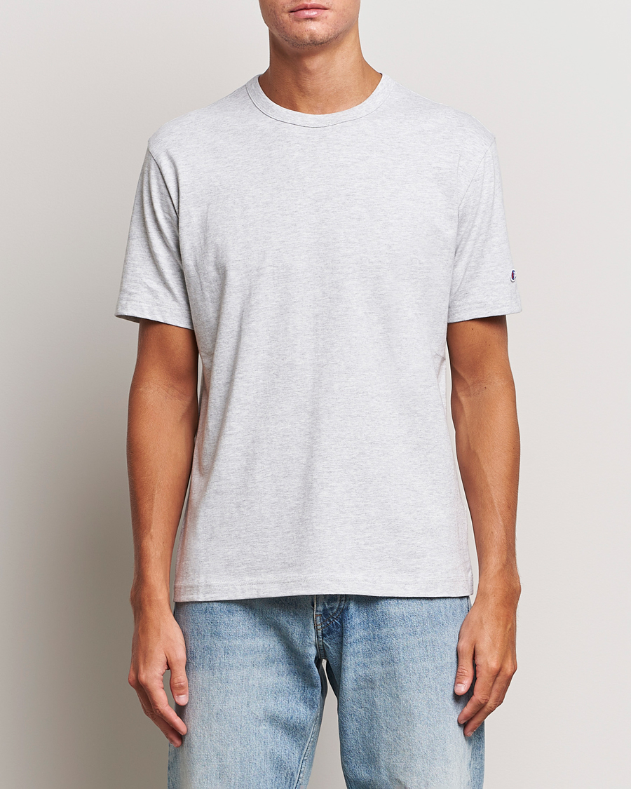 Herre | Kortærmede t-shirts | Champion | Jersey Crew Neck T-shirt Grey Melange