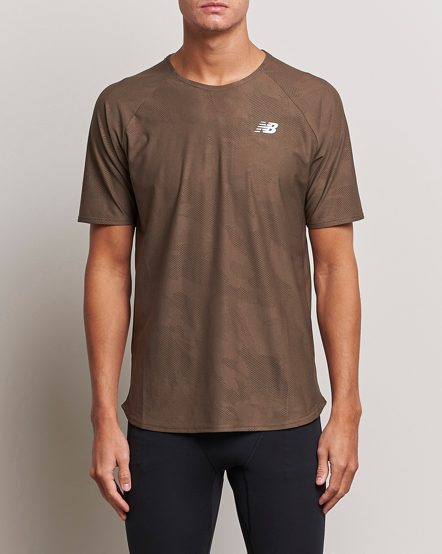 Herre | Tøj | New Balance Running | Q Speed Jacquard T-Shirt Dark Mushroom