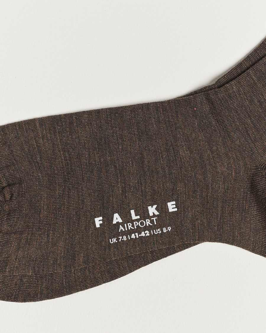 Herre | Undertøj | Falke | Airport Socks Brown Melange