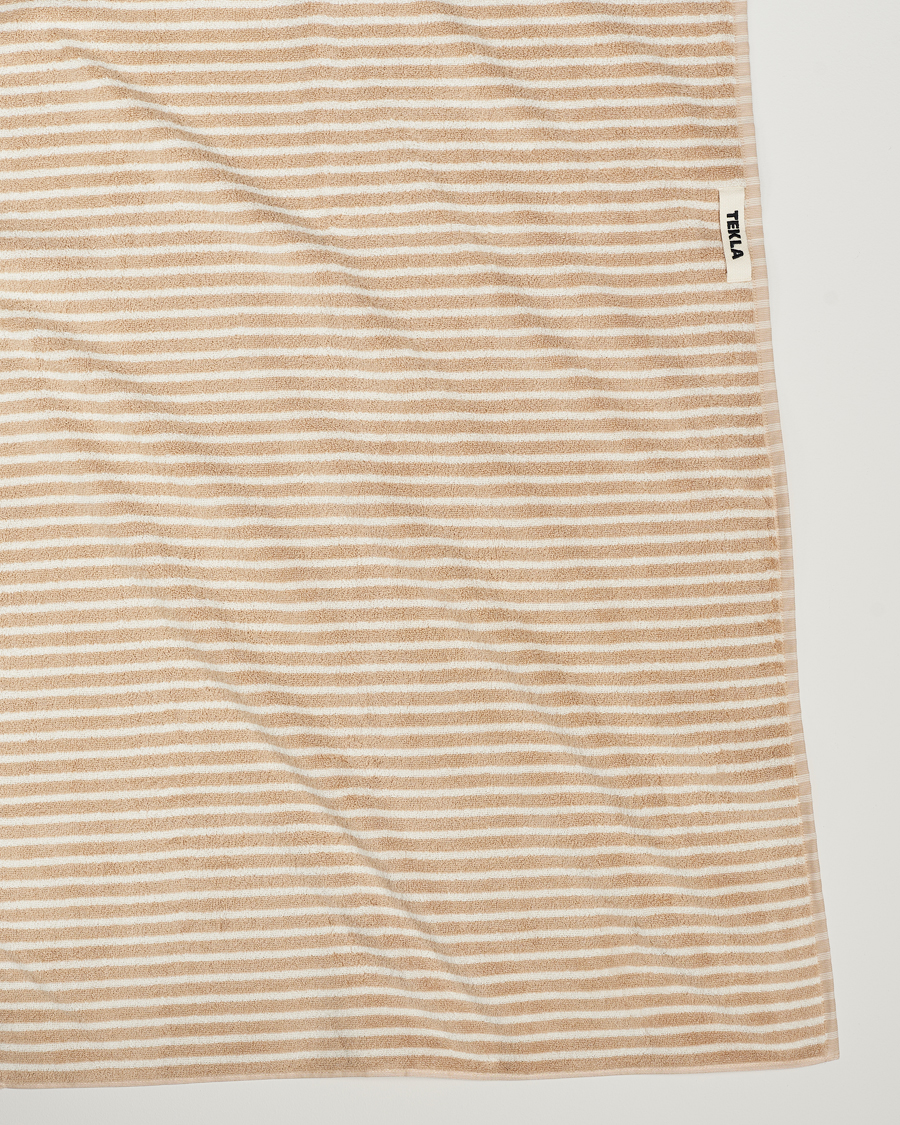 Herre | Håndklæder | Tekla | Organic Terry Bath Towel Ivory Stripe