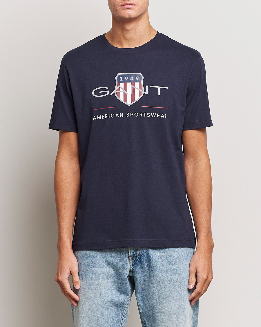 Herre | Tøj | GANT | Archive Shield Logo T-Shirt Evening Blue