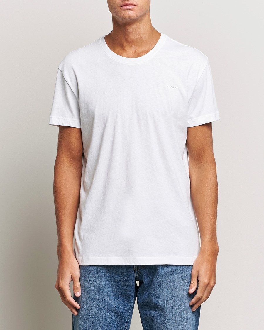 Herre | Tøj | GANT | 2-Pack Crew Neck T-Shirt White