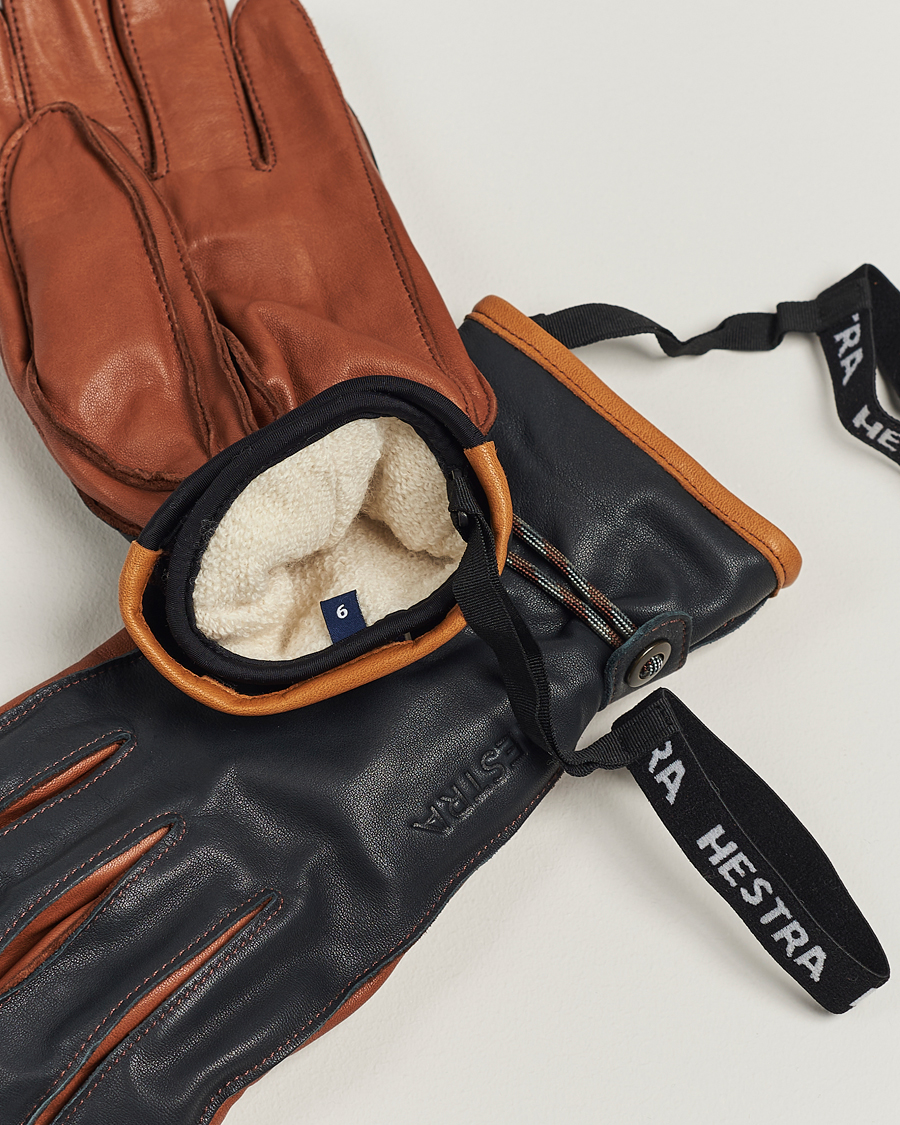 Herre | Handsker | Hestra | Wakayama Leather Ski Glove Navy/Brown