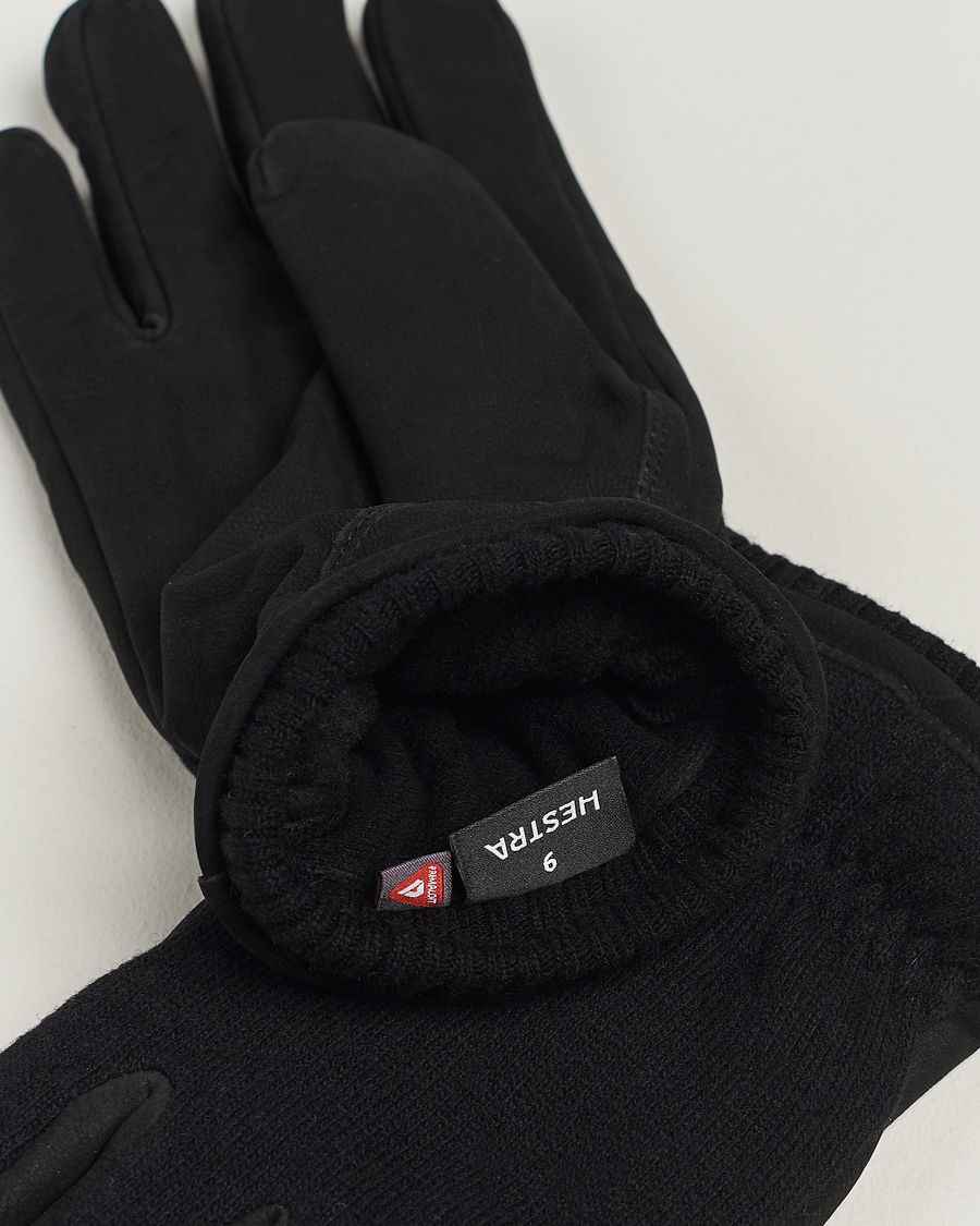 Herre | Handsker | Hestra | Noah Nubuck Wool Tricot Glove Black